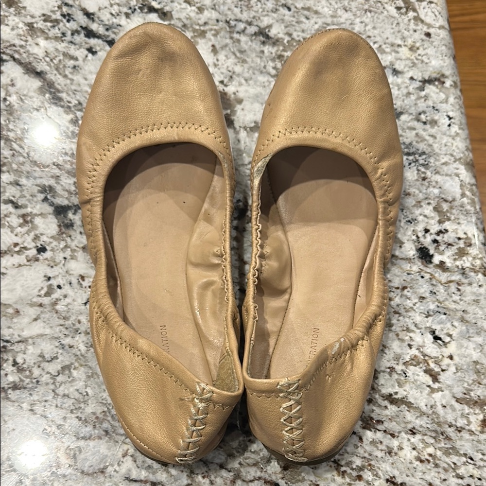 BCBGeneration Tan Suede Flats Moccasin Style
